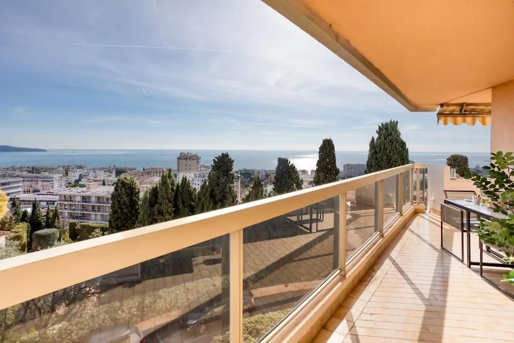 Apartament L11 Claire Fontaine Sea View 2 Bdr Ac Parking Swiming Pool Nicea Francja