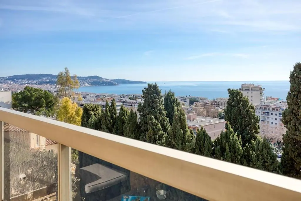 Apartament L11 Claire Fontaine Sea View 2 Bdr Ac Parking Swiming Pool Nicea Francja